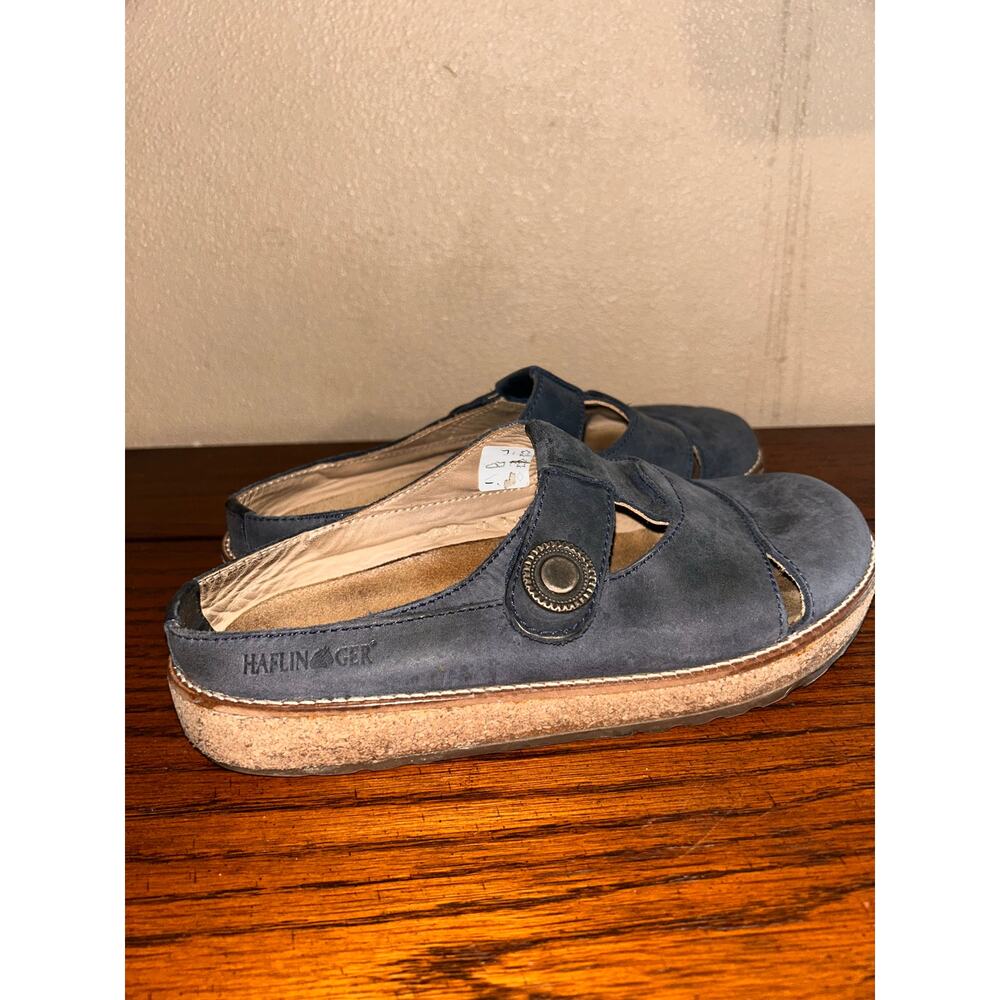 Haflinger Navy Suede Slip-On Sneakers - Picture 9 of 13
